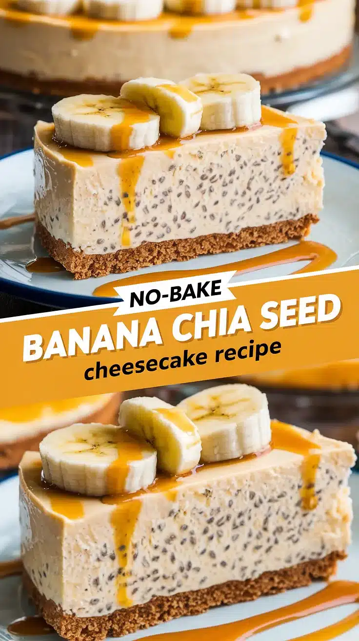 No-Bake Banana Chia Seed Cheesecake
