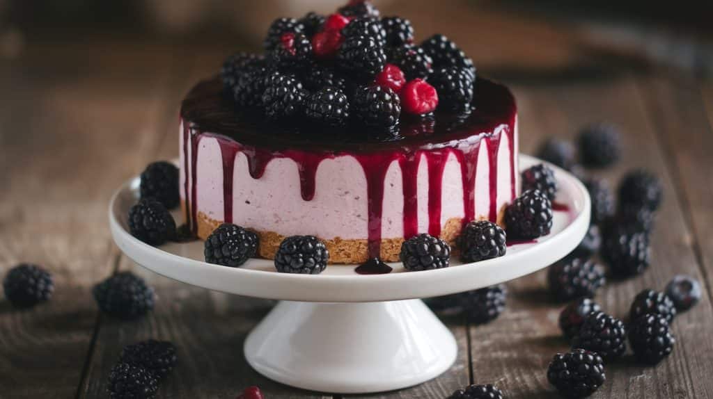 No-Bake Blackberry Cheesecake
