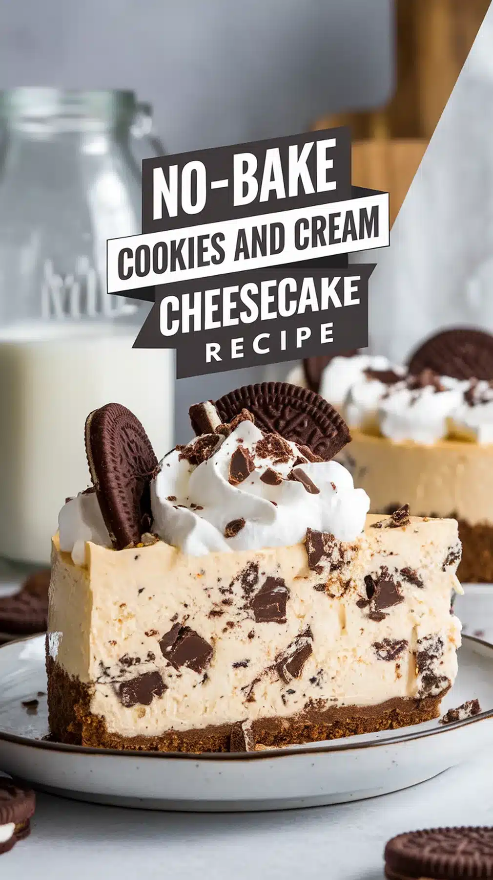 Indulgent No-Bake Cookies and Cream Cheesecake 1 No-Bake Cookies and Cream Cheesecake