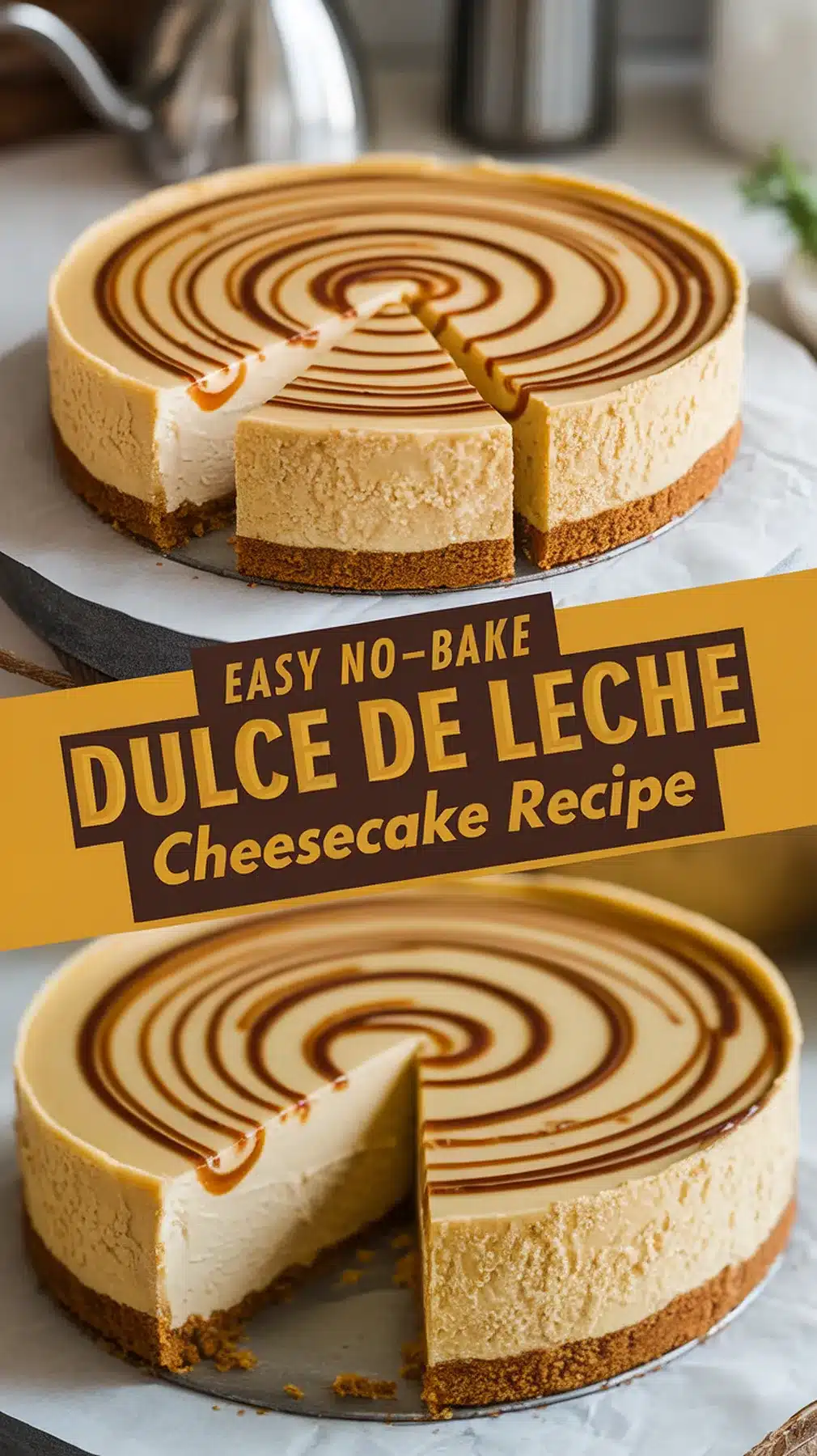 No-Bake Dulce de Leche Cheesecake