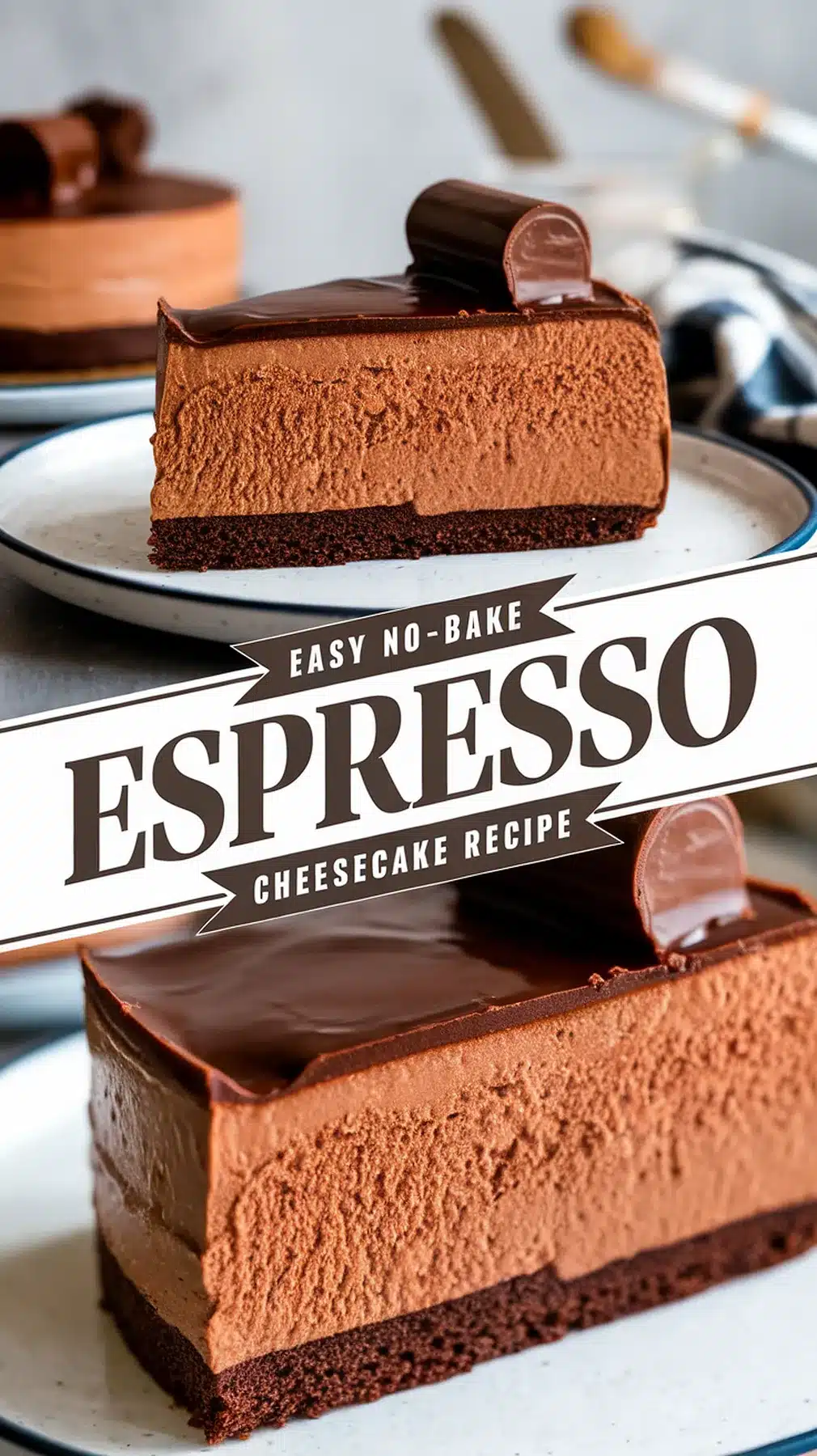 No-Bake Espresso Cheesecake