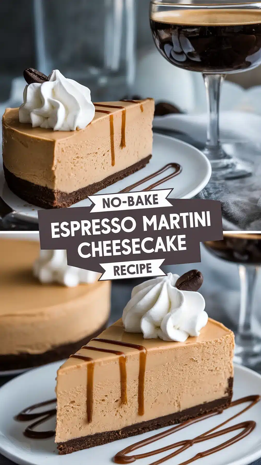 No-Bake Espresso Martini Cheesecake