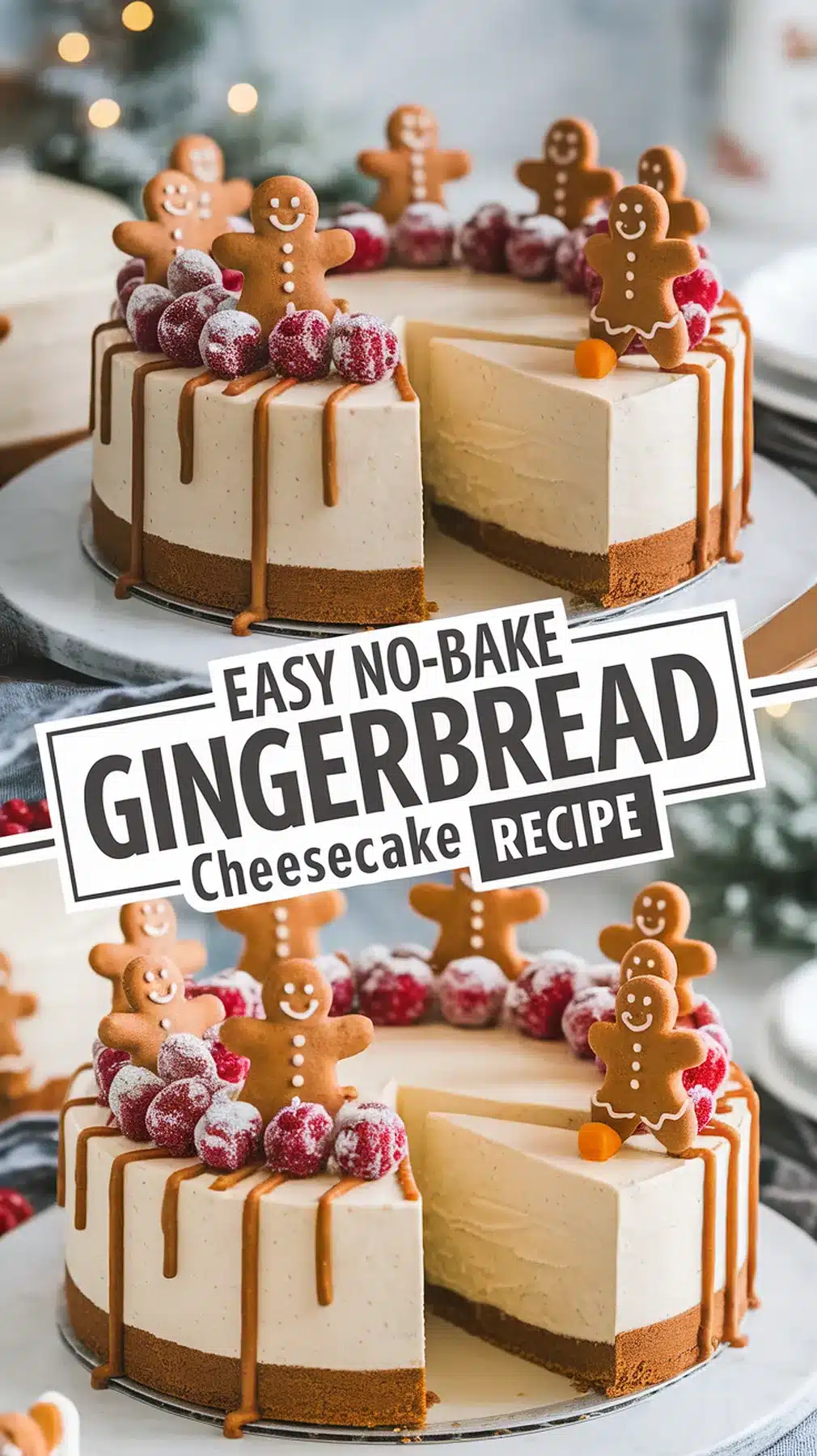 No-Bake Gingerbread Cheesecake