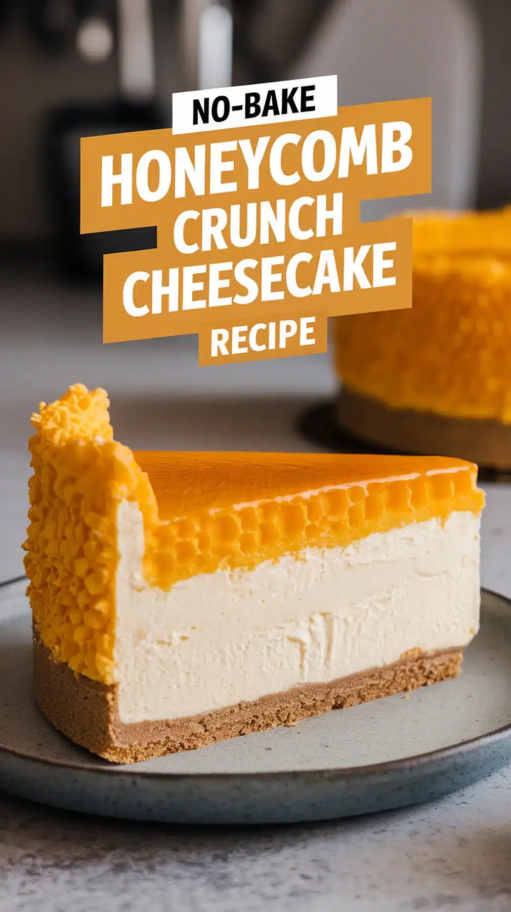 No-Bake Honeycomb Crunch Cheesecake  