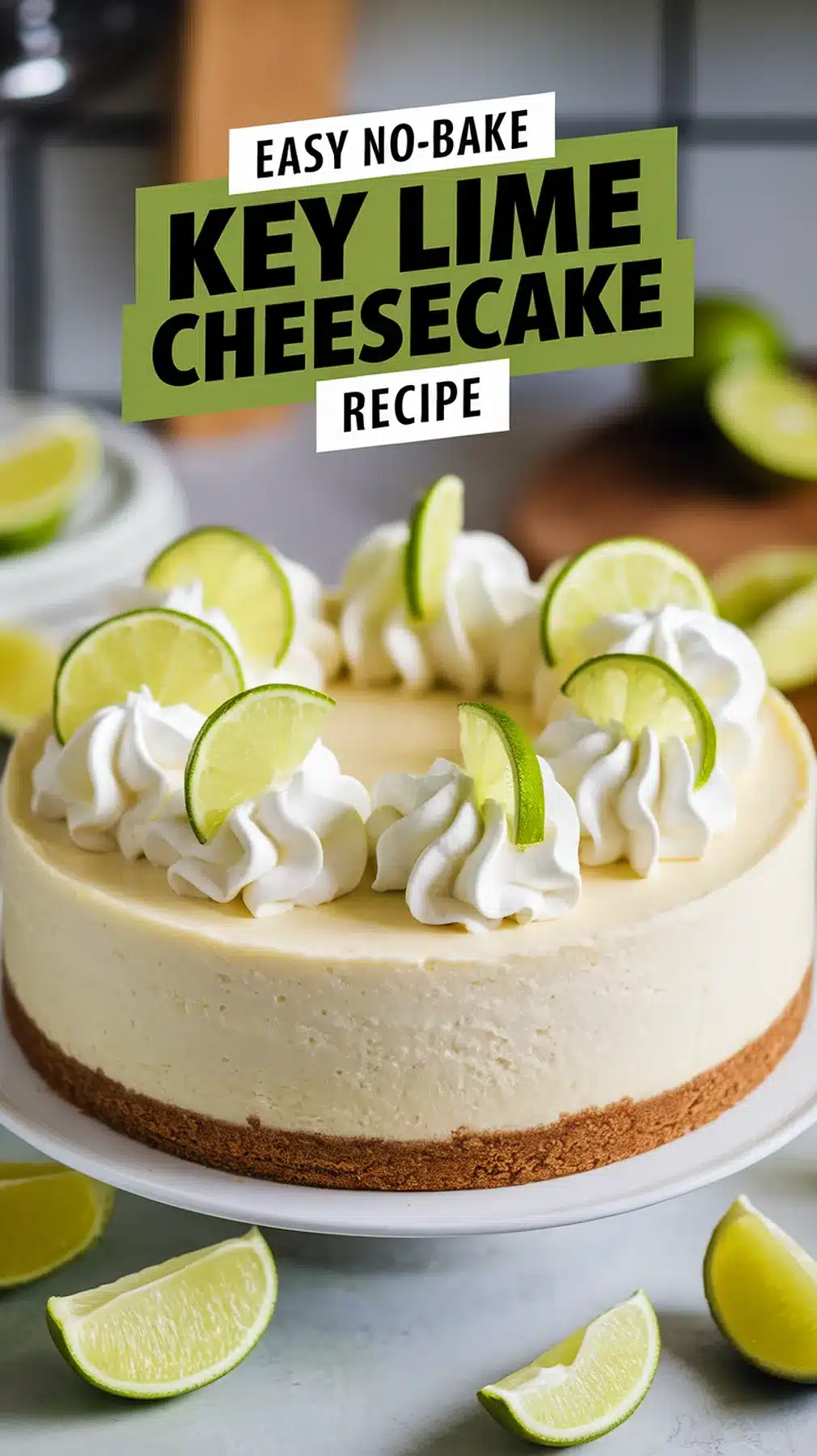 Refreshing No-Bake Key Lime Cheesecake Recipe 1 No-Bake Key Lime Cheesecake