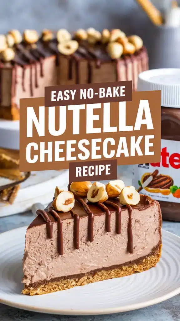 No-Bake Nutella Cheesecake