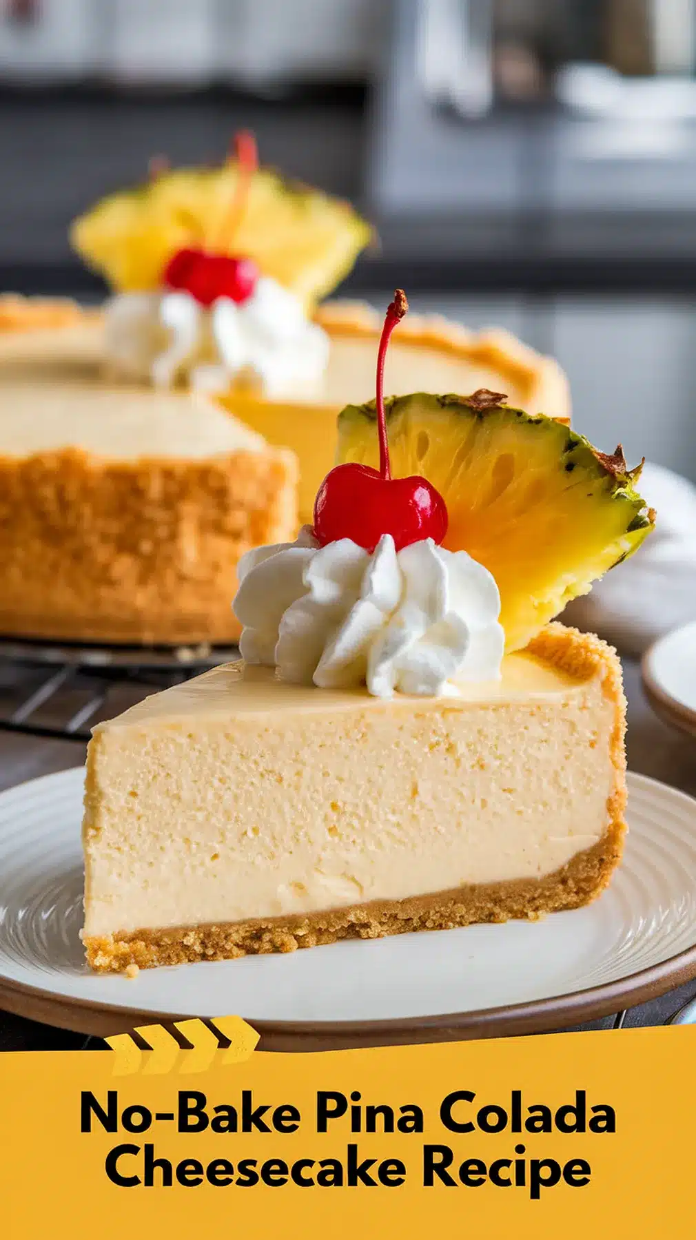 No-Bake Pina Colada Cheesecake