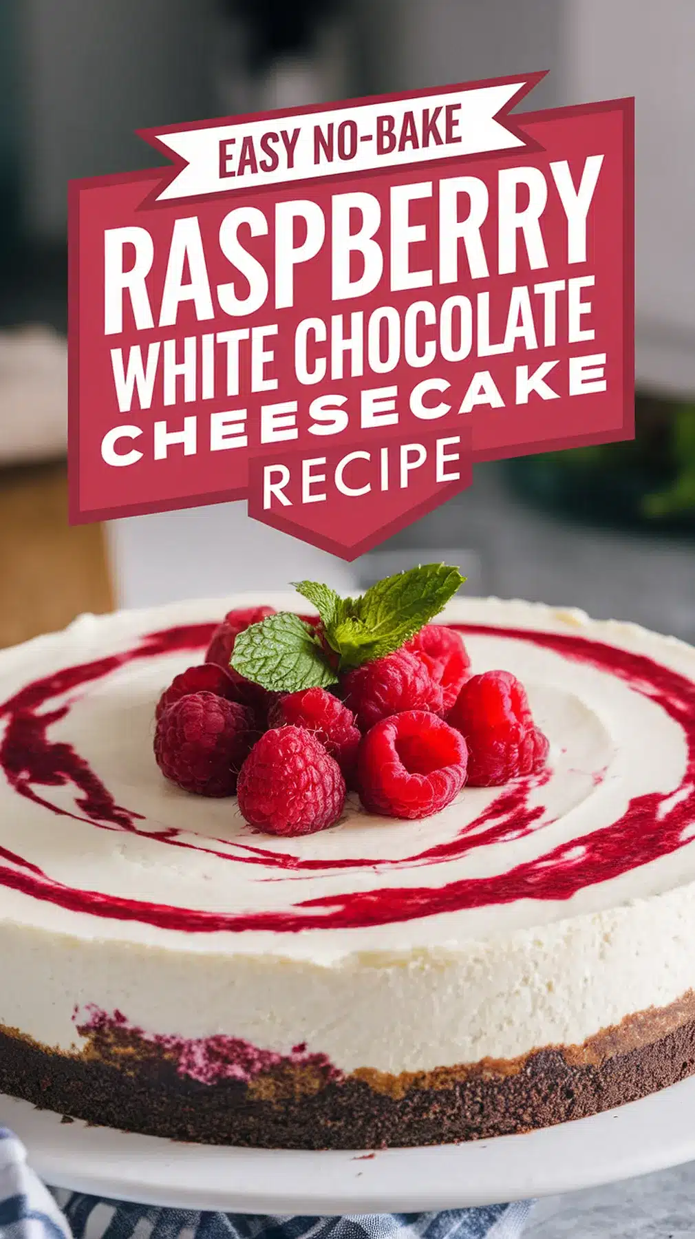 Delightful No-Bake Raspberry White Chocolate Cheesecake Recipe 1 No-Bake Raspberry White Chocolate Cheesecake