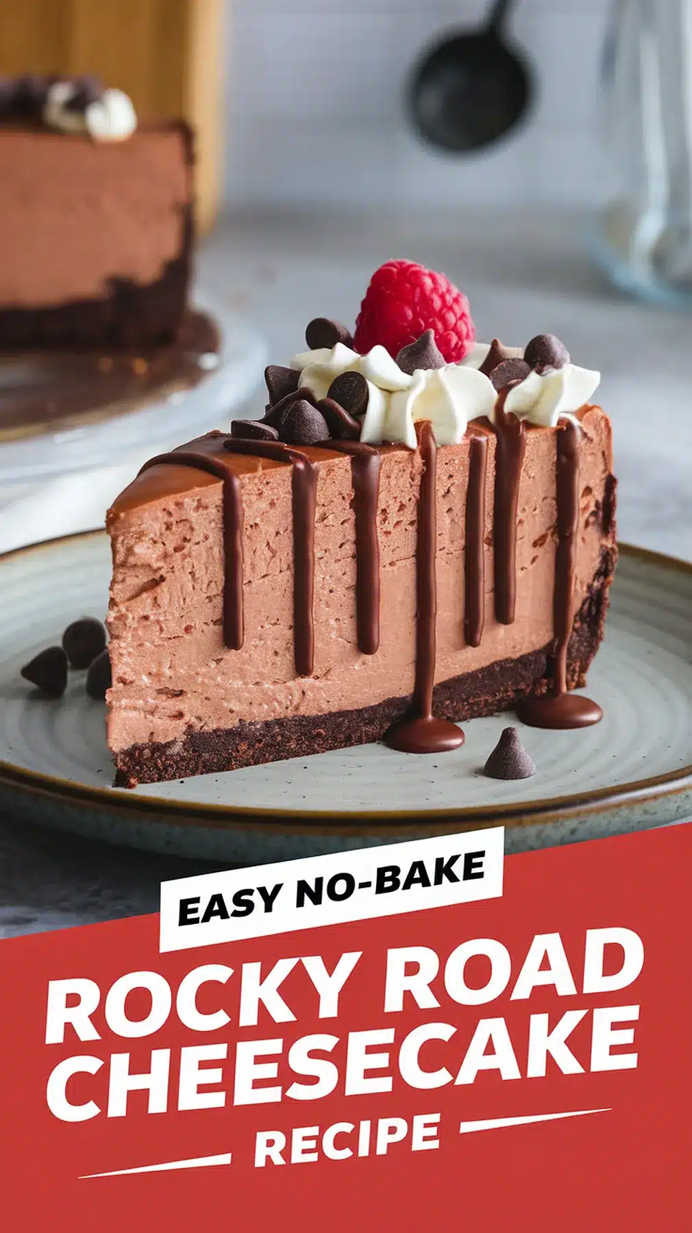 No-Bake Rocky Road Cheesecake