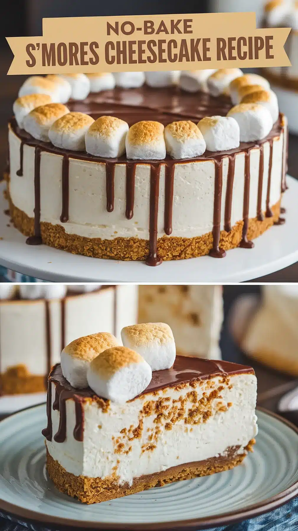  S’mores Cheesecake Bliss – No Oven Needed!