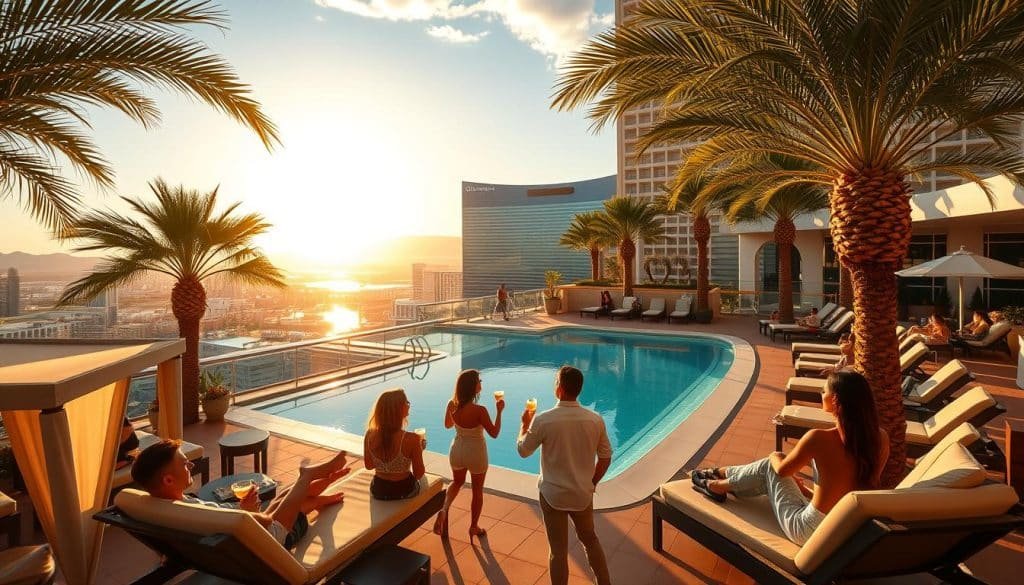 Poolside relaxation