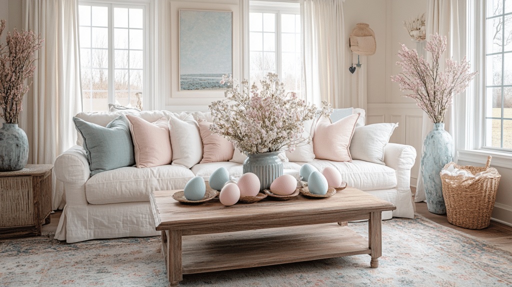 easter living room decor