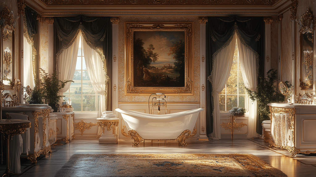 moody vintage bathroom