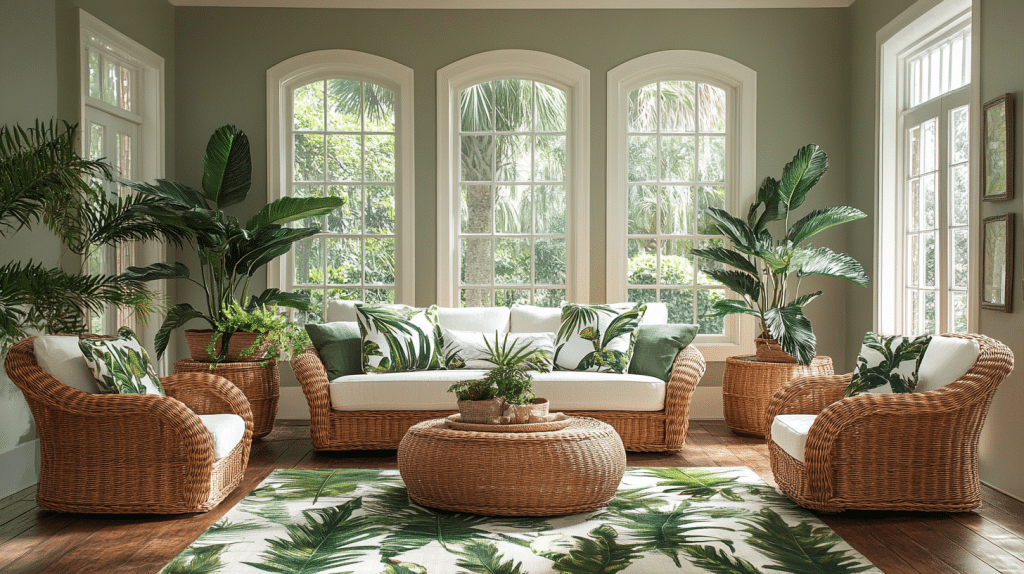 tropical living room