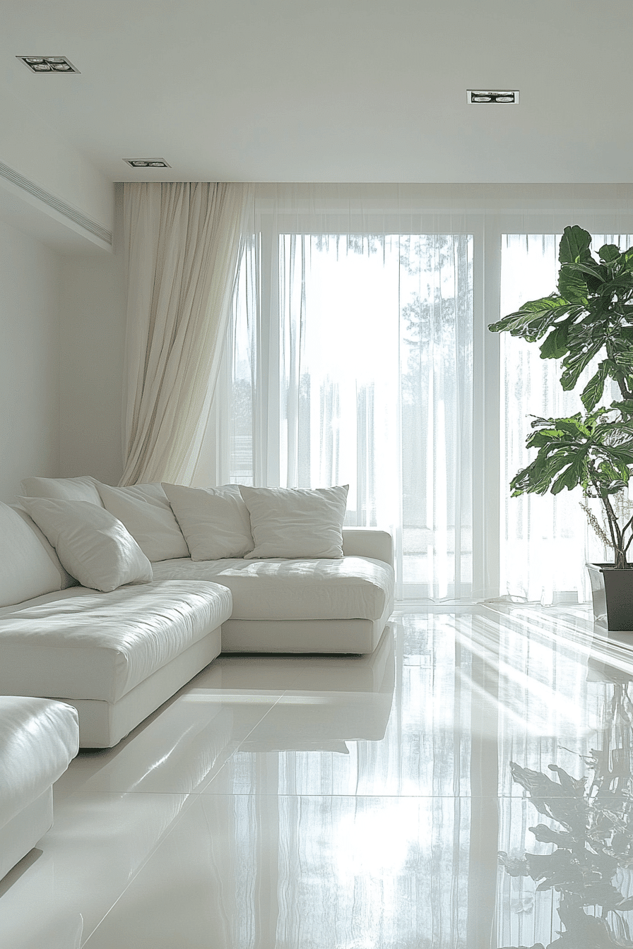 white living room decor
