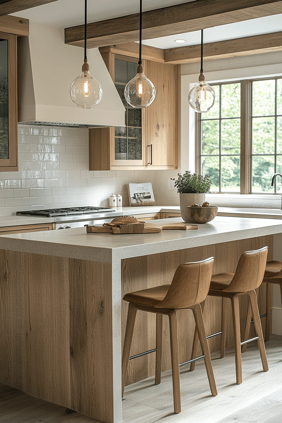 white oak kitchen cabinets