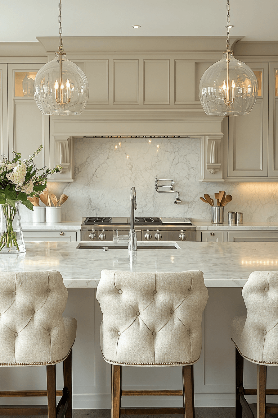 gray and white kitchen
