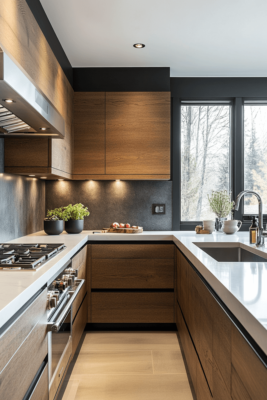 white oak kitchen cabinets