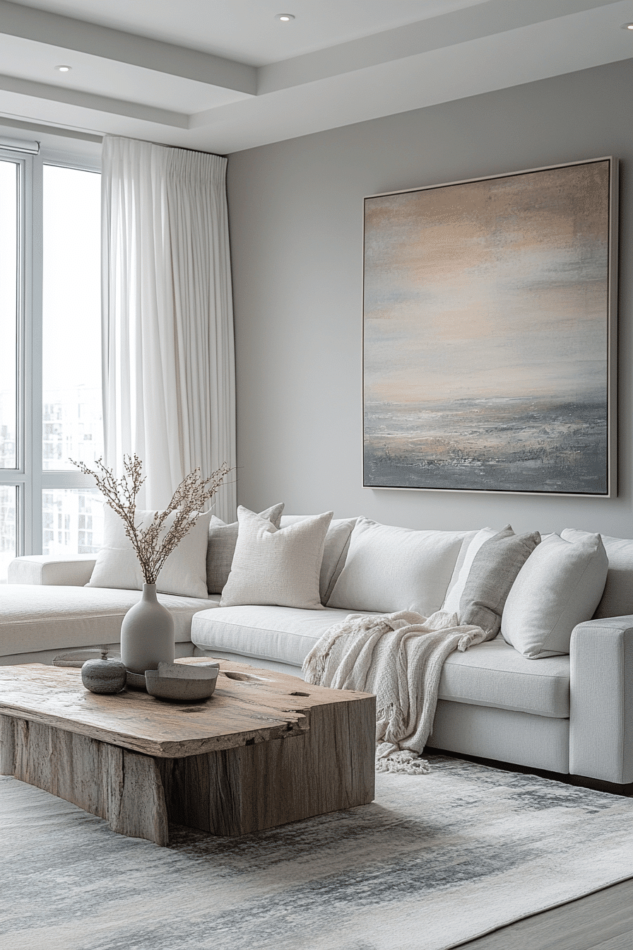 white living room decor