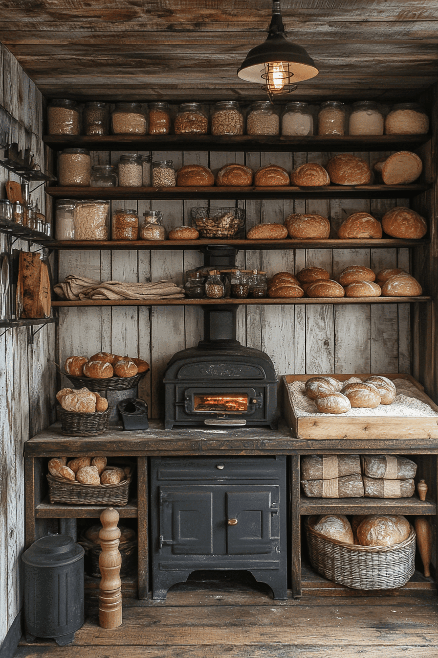 old cabin interior kitchen