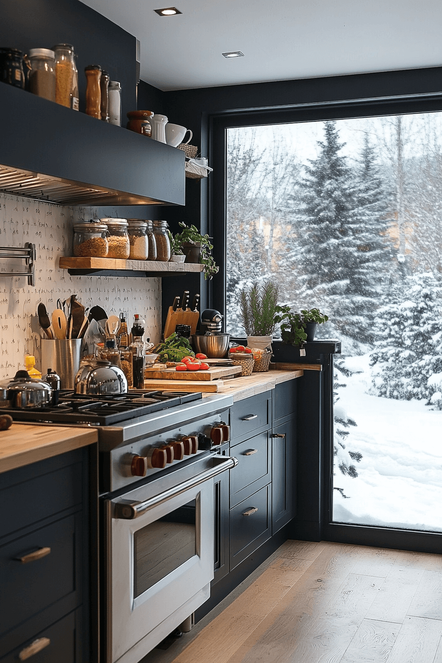 old cabin interior kitchen