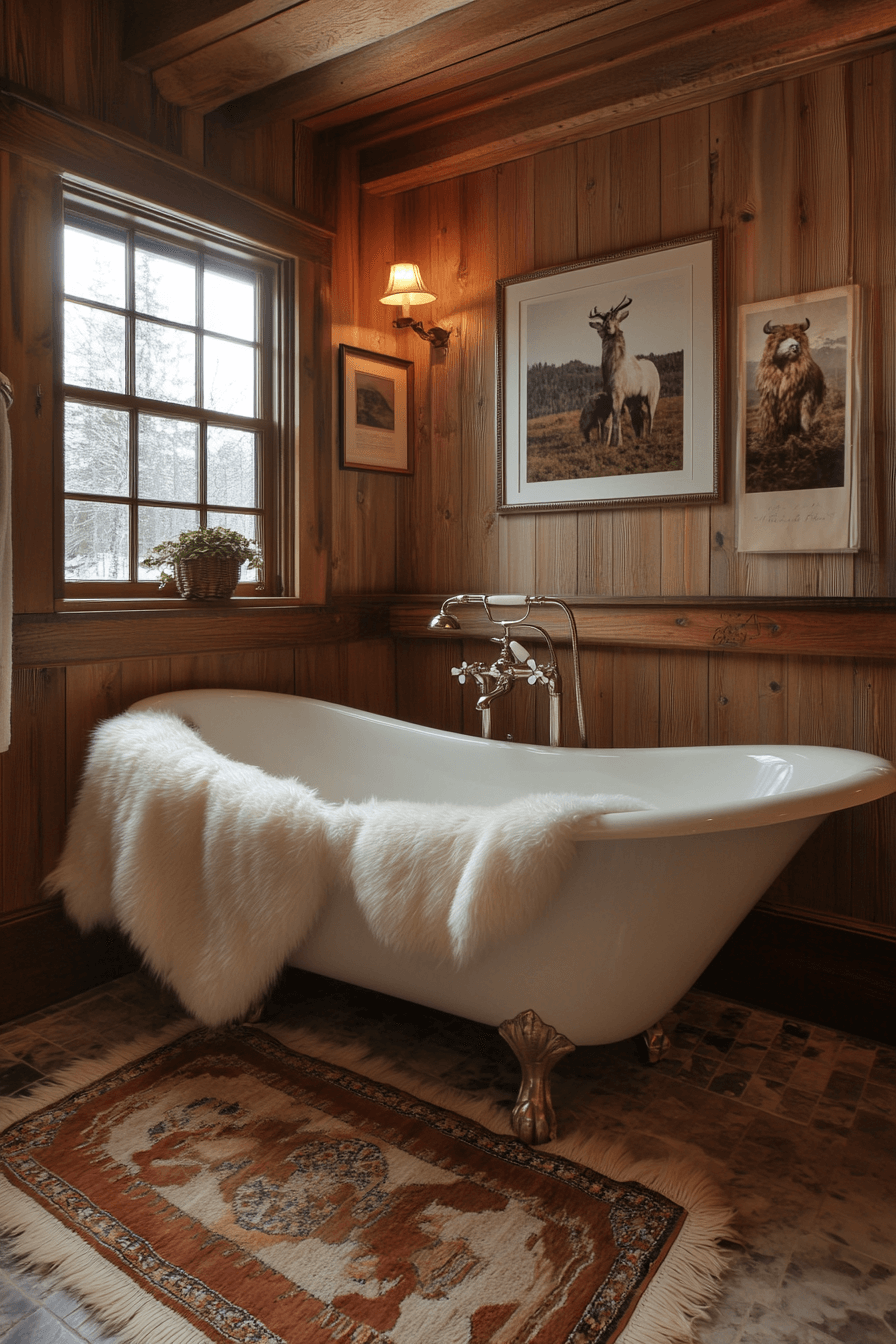 old cabin interior bathroom
