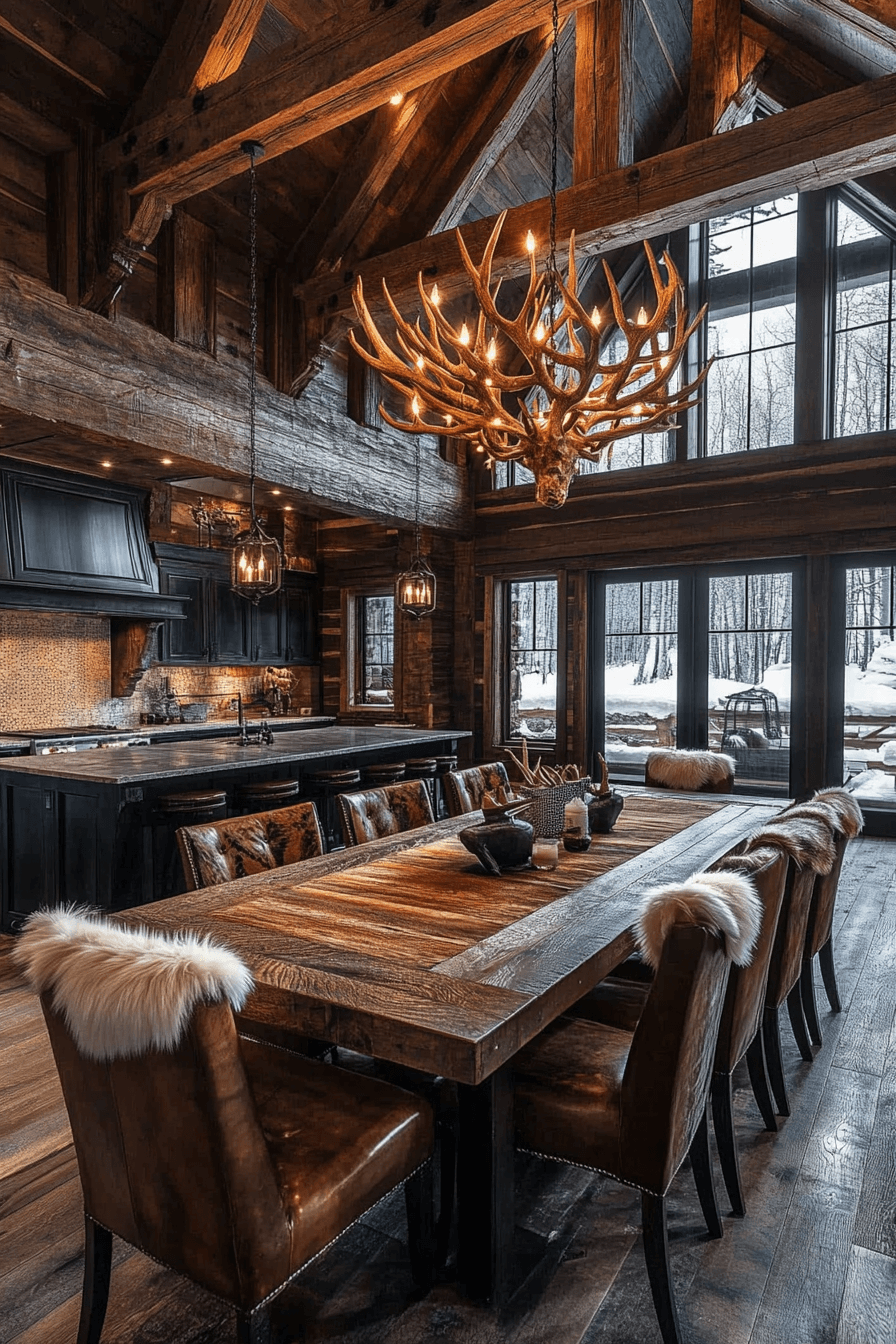 old cabin interior kitchen