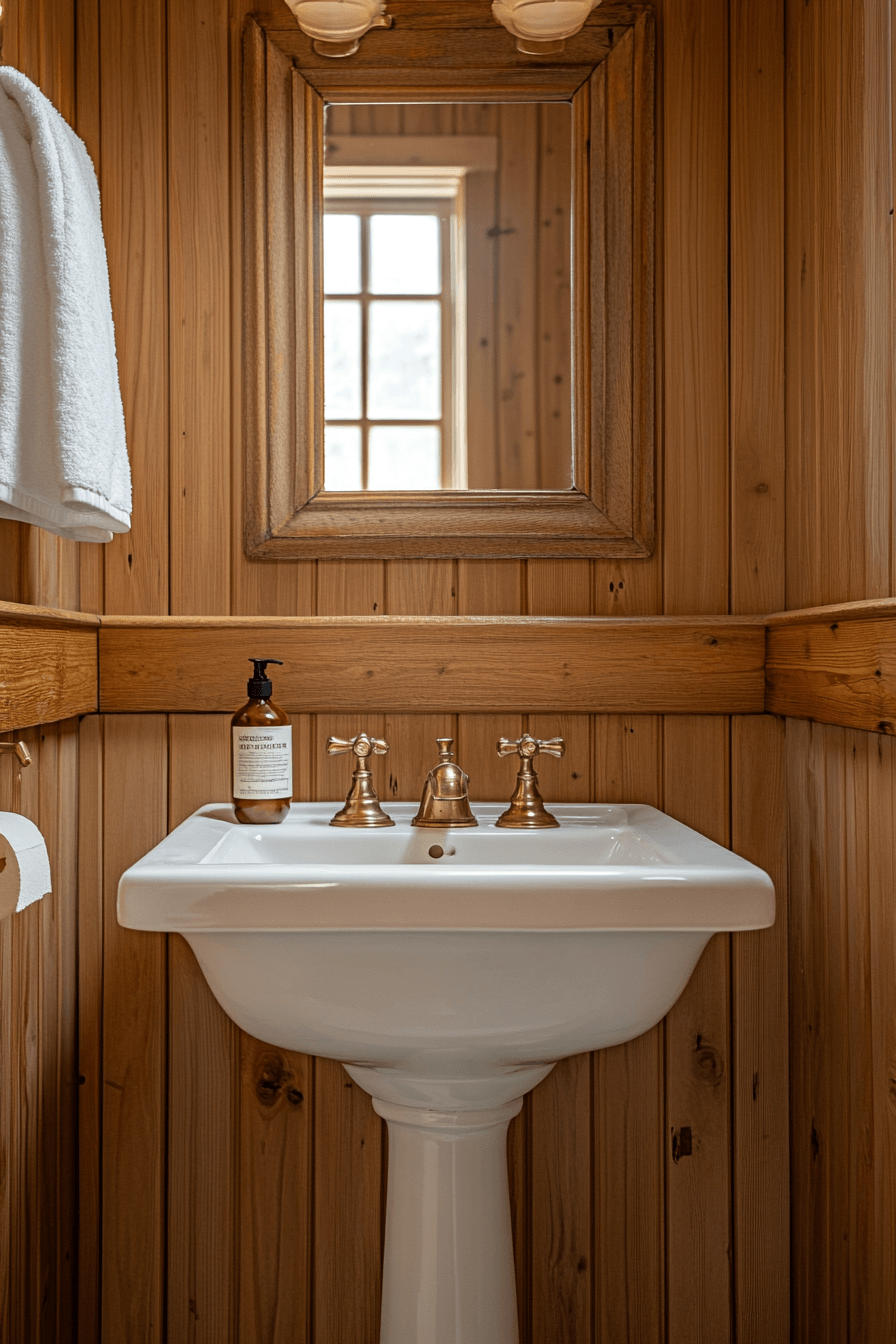 old cabin interior bathroom