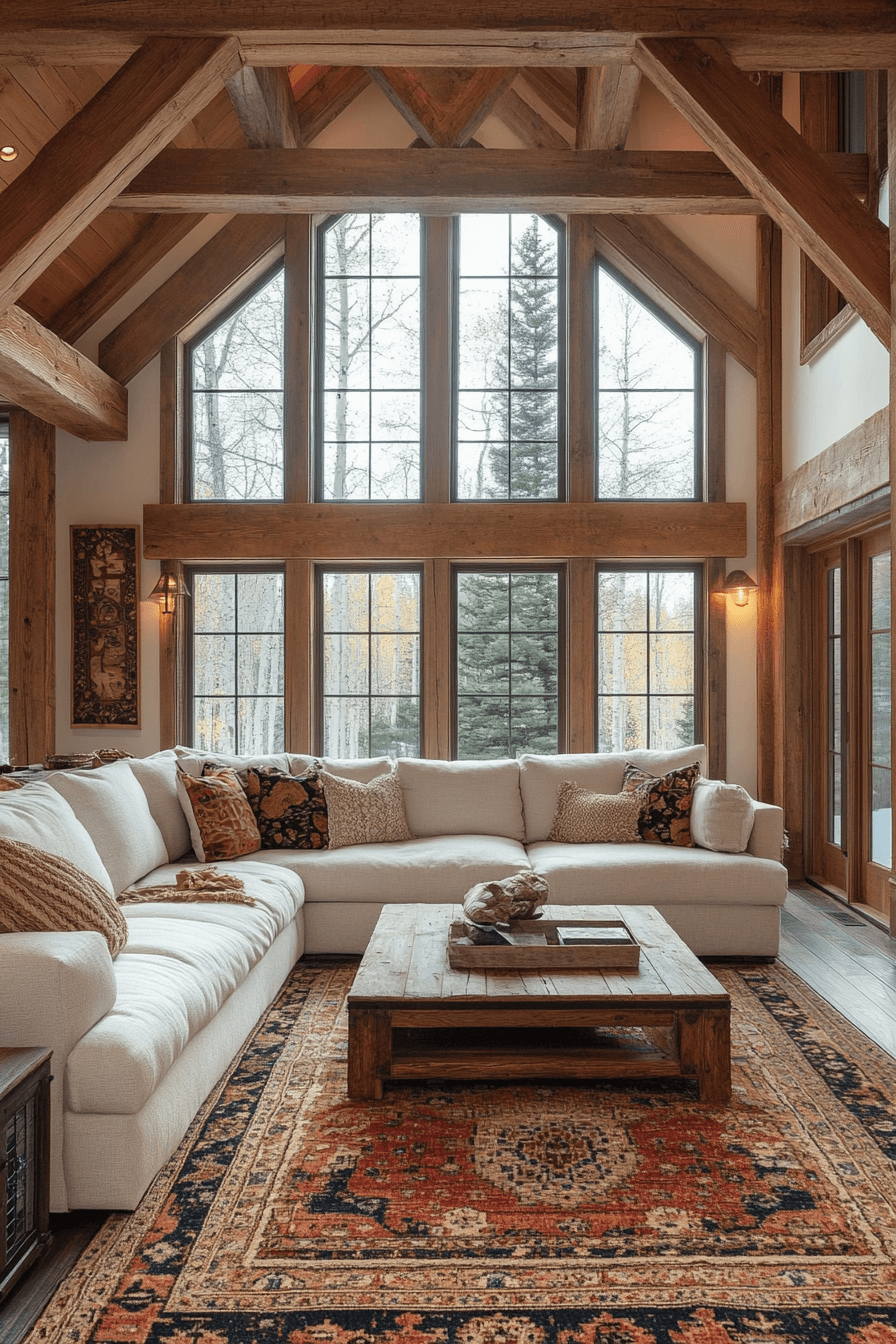 old cabin interior living room