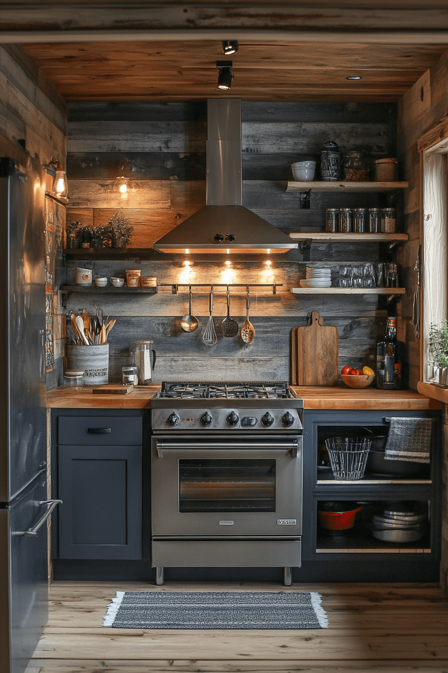 old cabin interior kitchen