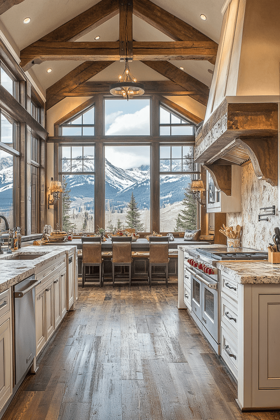 old cabin interior kitchen