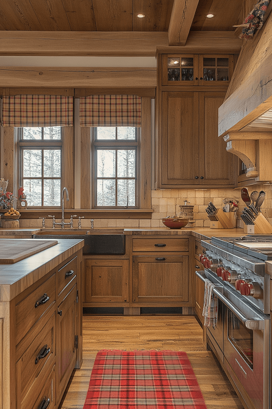 old cabin interior kitchen