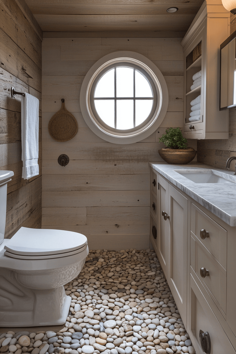 old cabin interior bathroom
