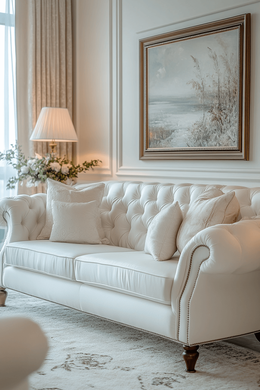 white living room decor