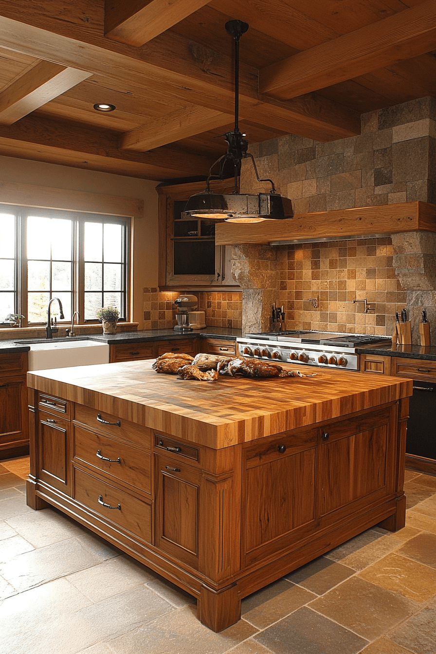 old cabin interior kitchen