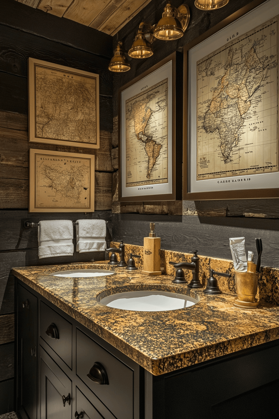 old cabin interior bathroom