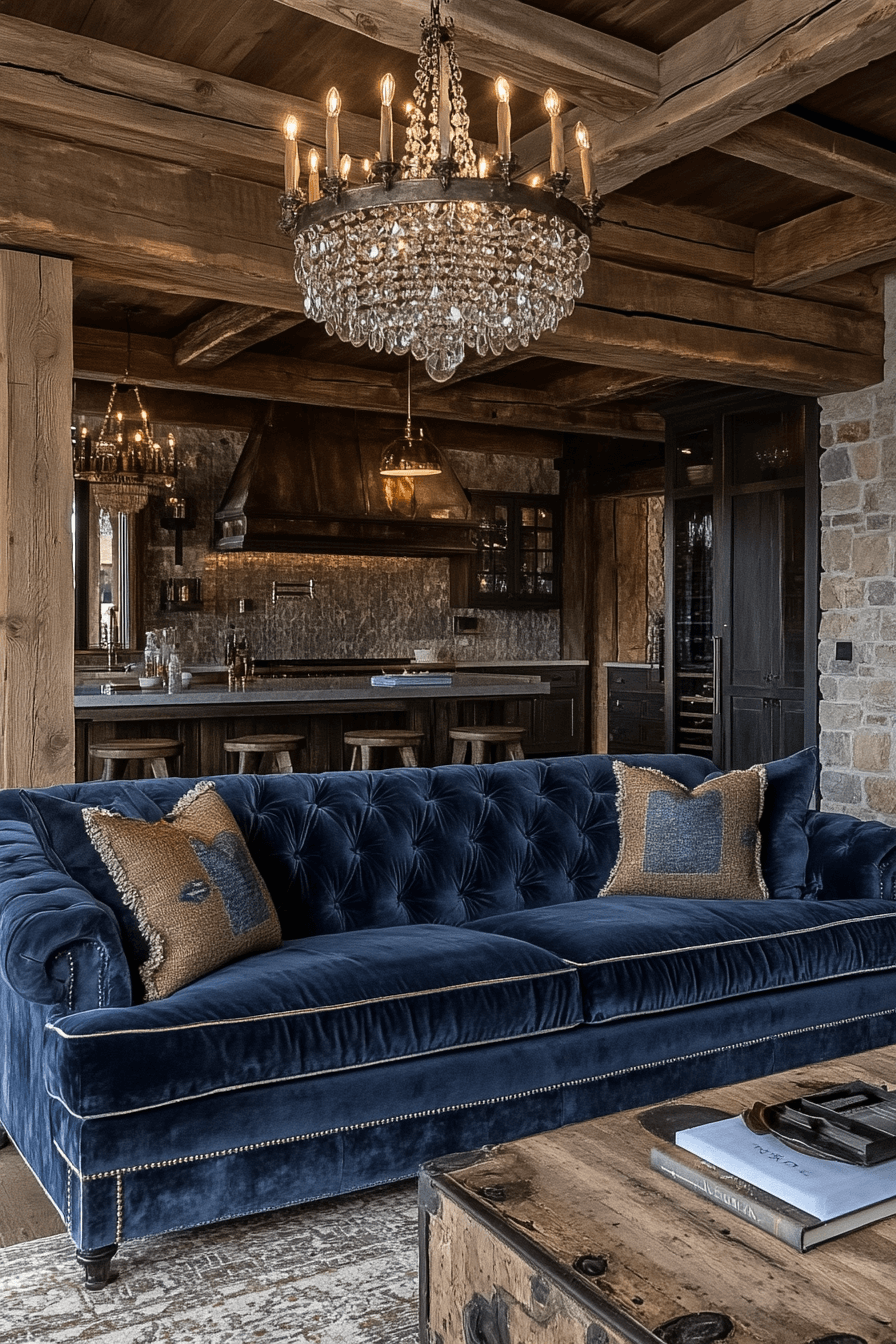 old cabin interior living room