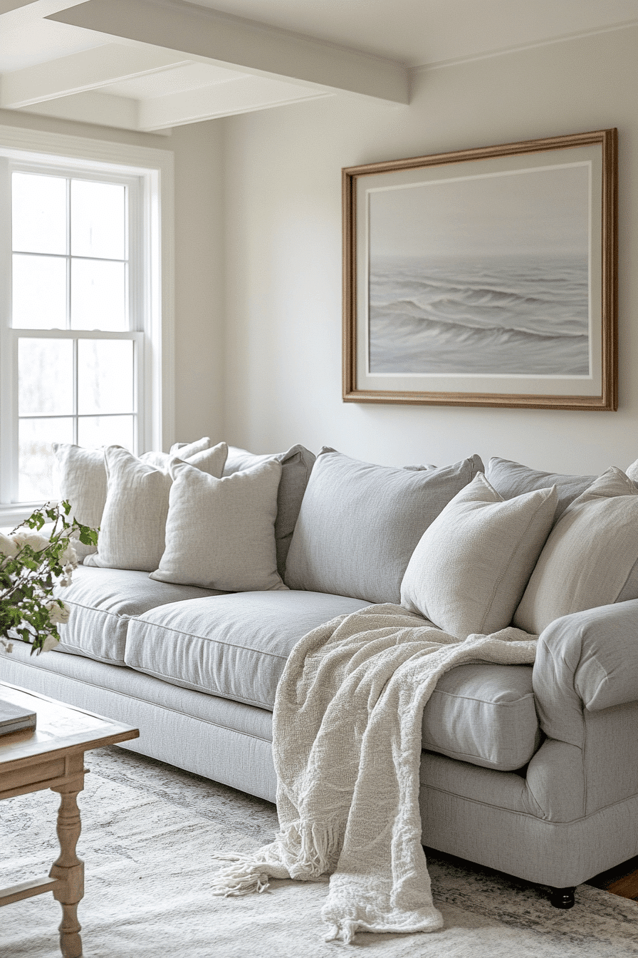 gray couch living room