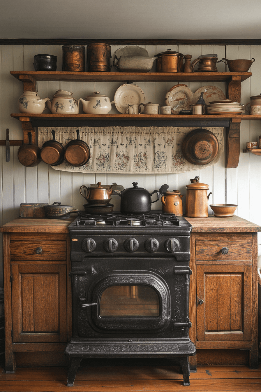 old cabin interior kitchen