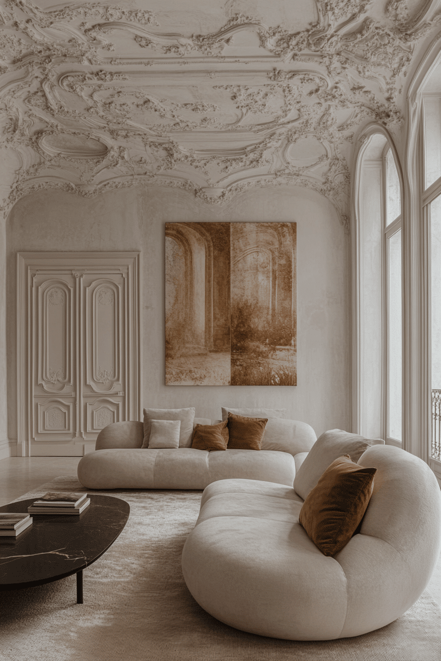 modern victorian living room