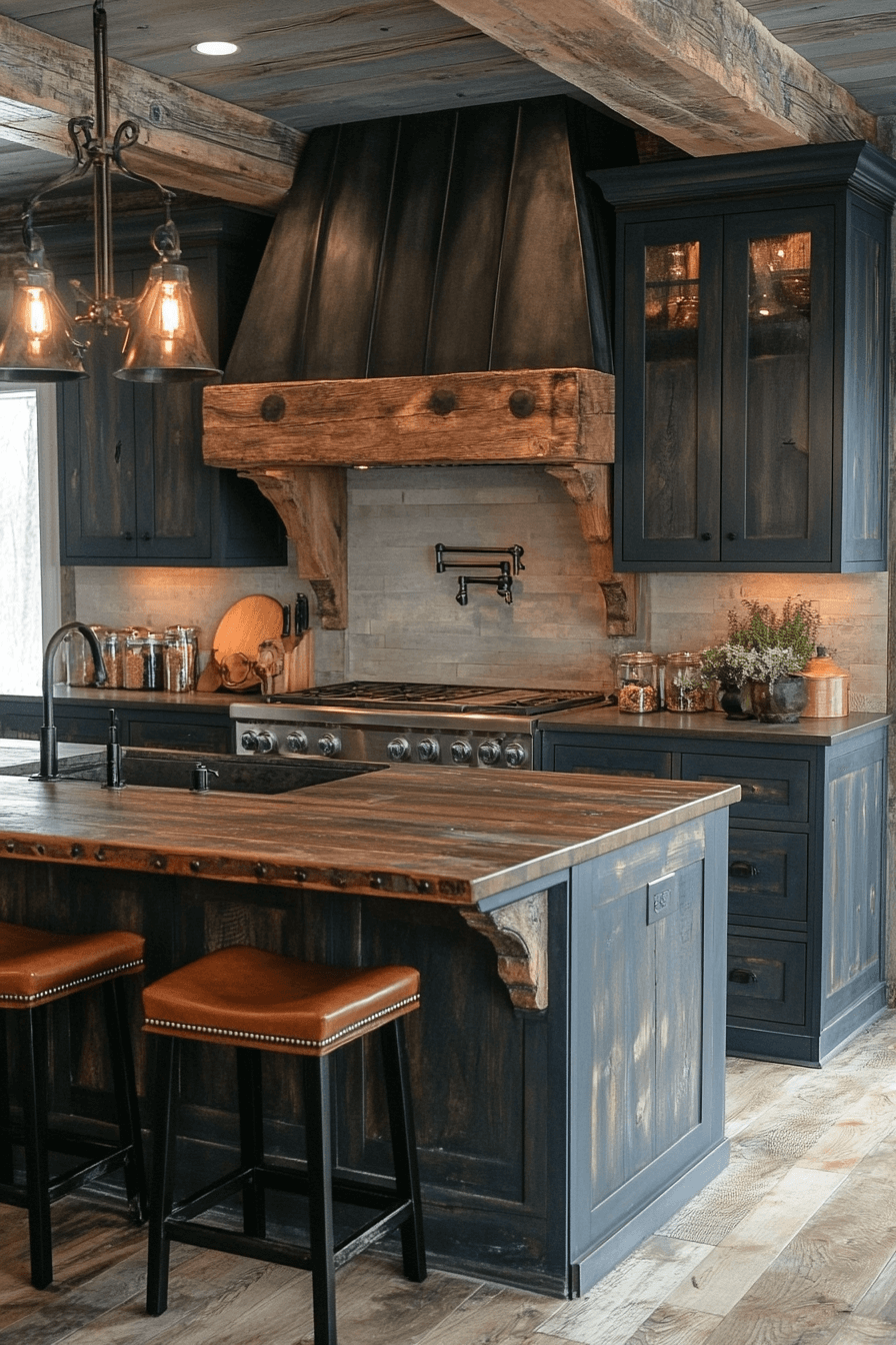 old cabin interior kitchen
