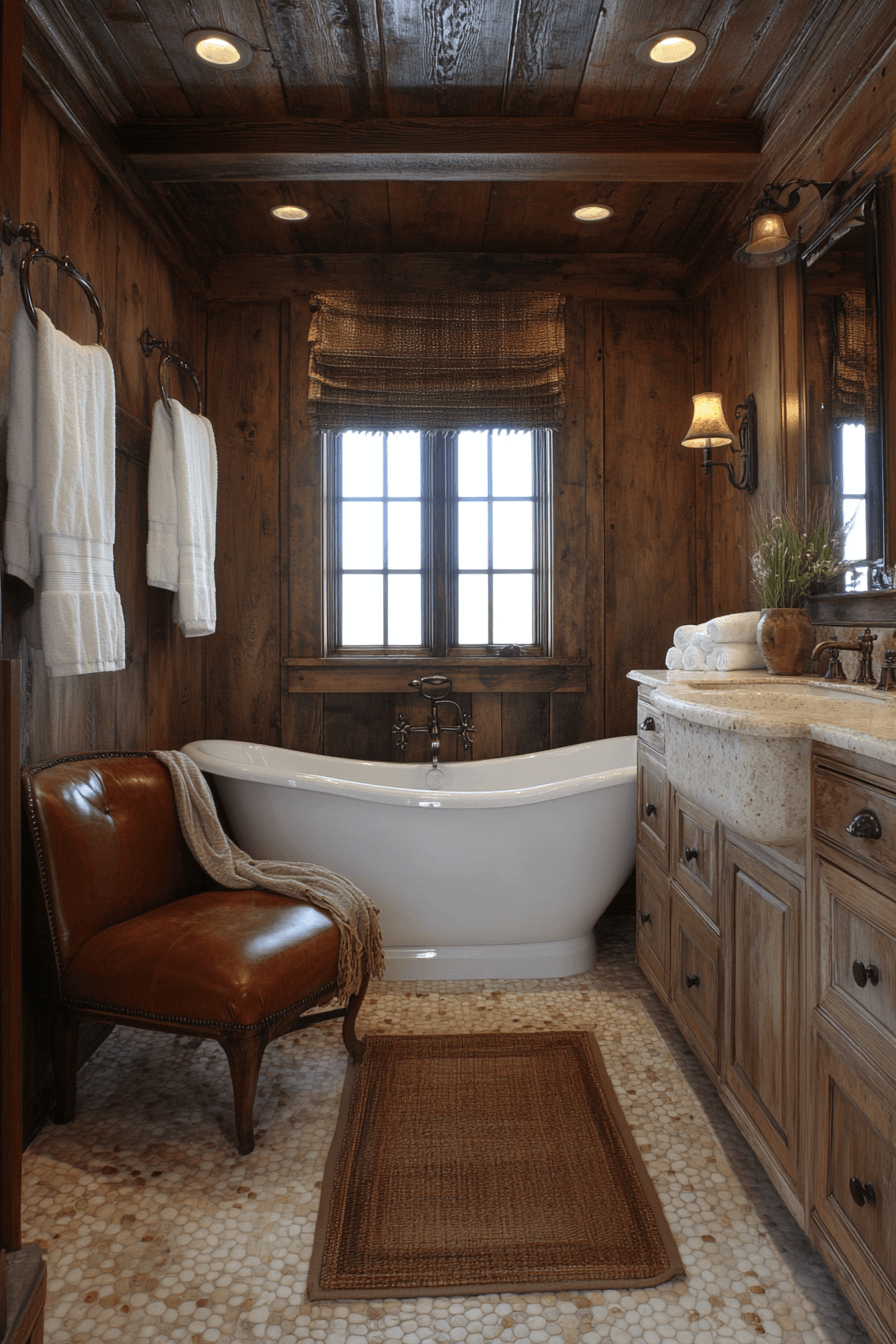 old cabin interior bathroom