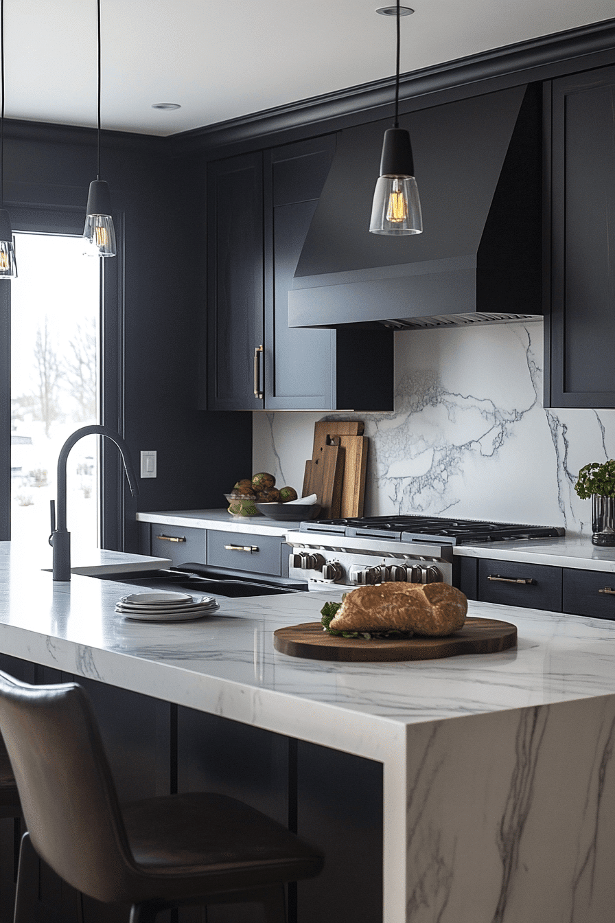 black and white kitchen cabinets