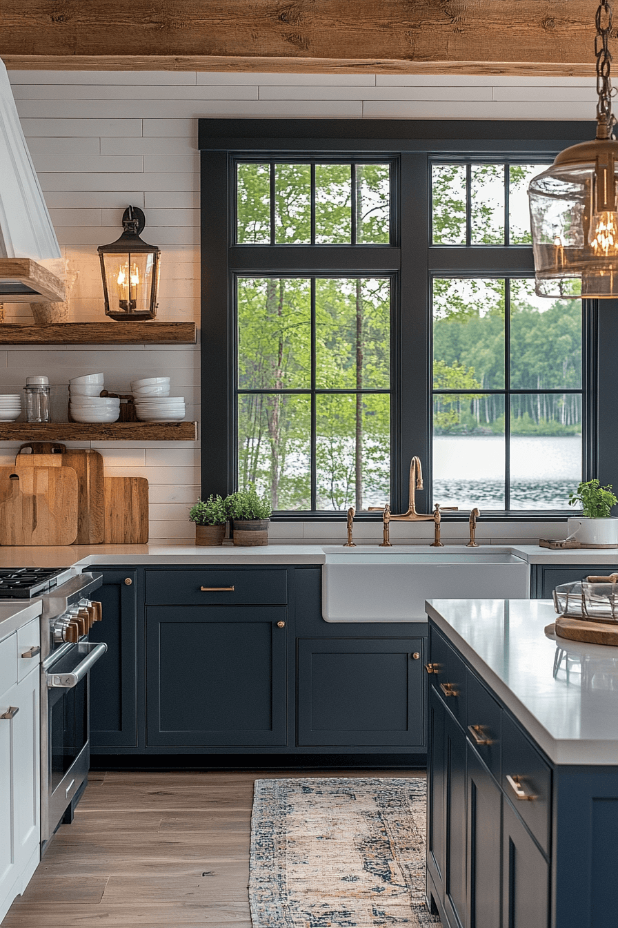 old cabin interior kitchen