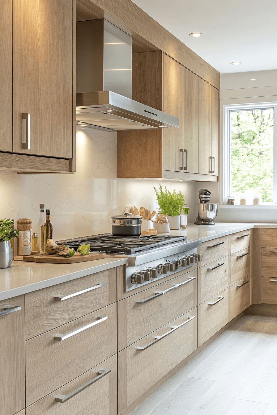 white oak kitchen cabinets