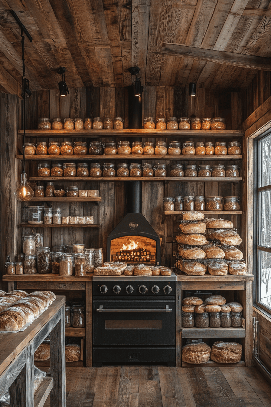 old cabin interior kitchen