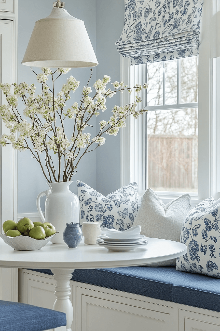 blue and white kitchen