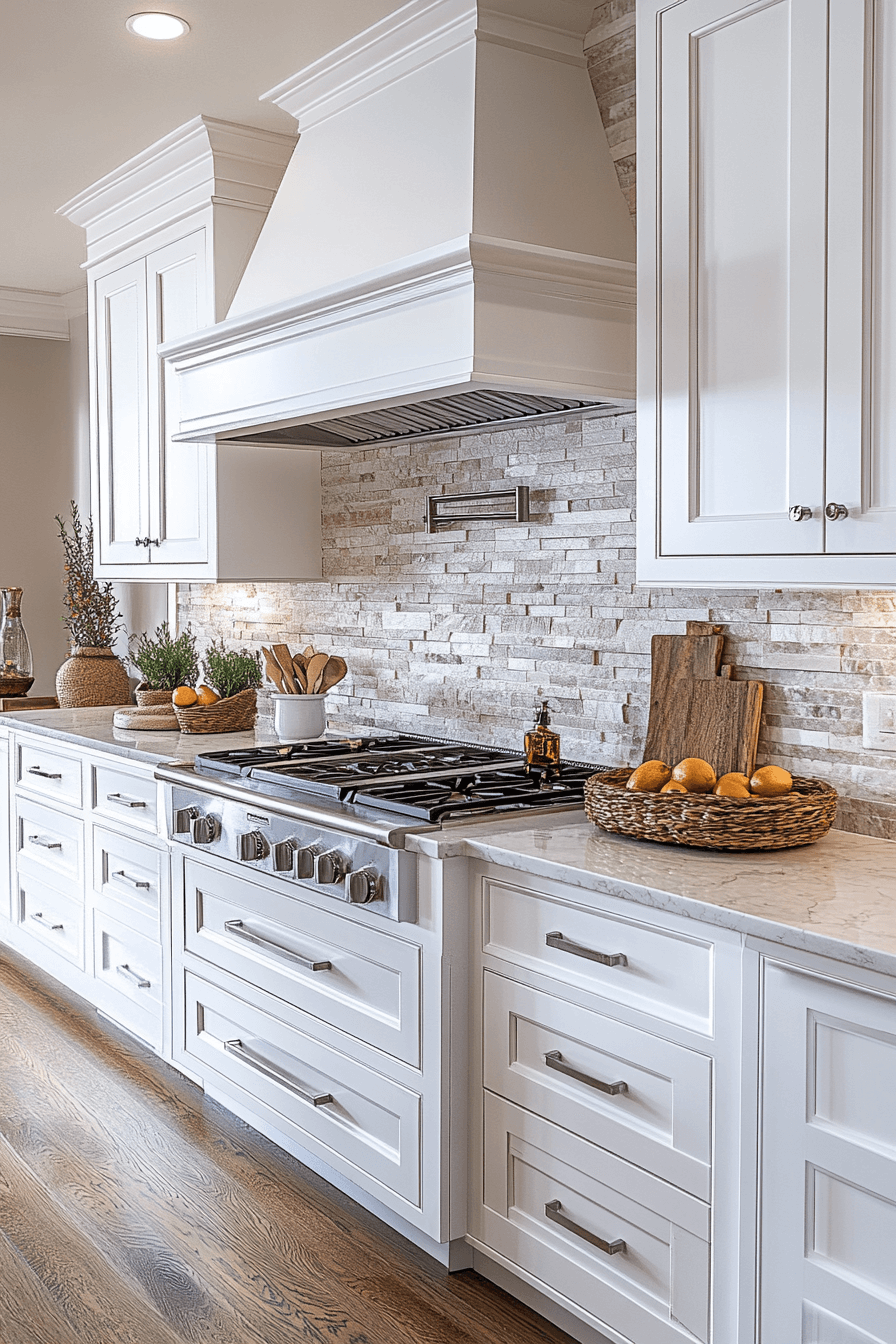 gray and white kitchen