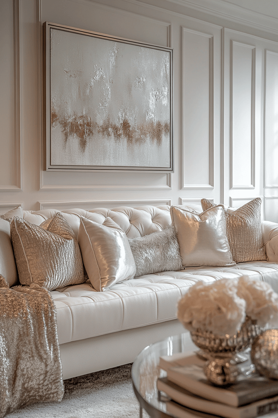 white living room decor