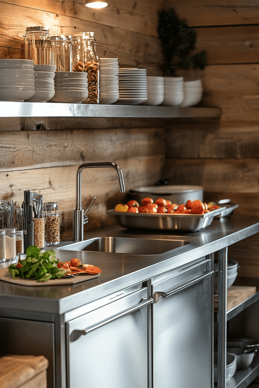 old cabin interior kitchen